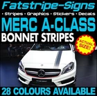 to fit MERCEDES A CLASS BONNET STRIPES GRAPHICS DECALS STICKERS CAR A45 AMG