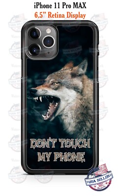 Angry Wolf Don't Touch My Phone Phone Case Cover For iPhone 12 Samsung Google