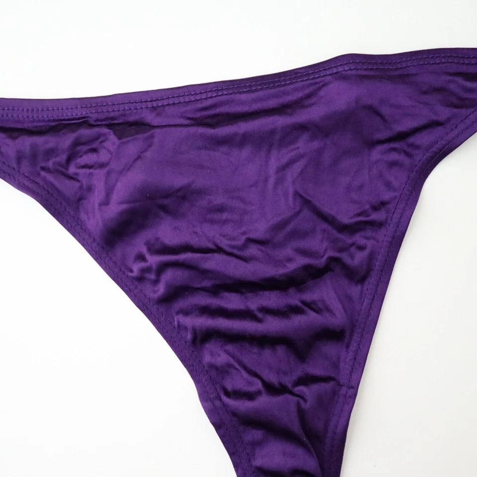 NUEVO Frederick's of Hollywood De Colección Años 90 Y2K Elástico Satén Tanga Bragas XL X-GRANDE Foto 2 de 4