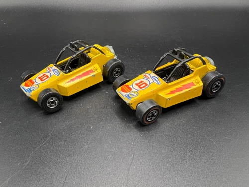 Hot Wheels Rock Buster Set of 2 Yellow Redlines Blackwall Flying Colors