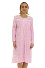 JEFFRICO Nightgowns For Women Long Sleeve Soft Sleepwear Comfy Nightshirts 6026