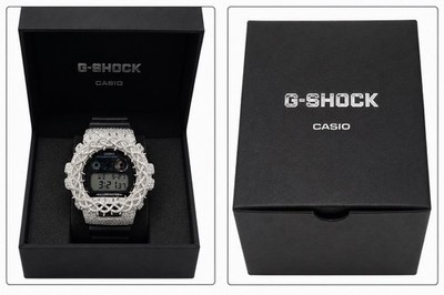 Casio G-SHOCK Digital Quartz LCD Black Resin Band Black/Gray Dial w/ Box