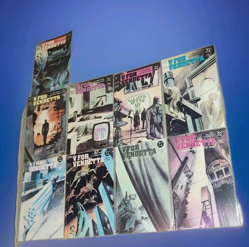 V for Vendetta #2-10 Lot (1988-1989 DC Comics) Alan Moore Missing #1 Vintage