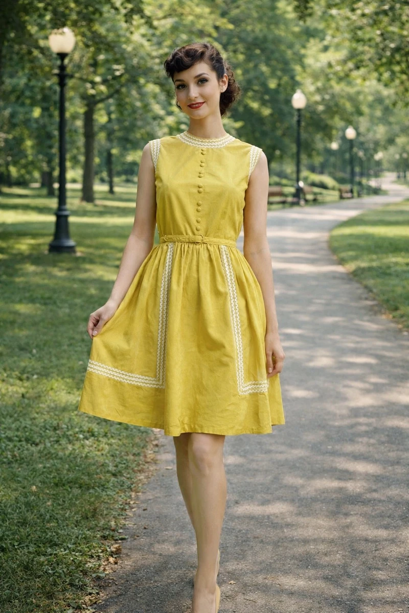 Yellow 1950s Vintage Dresses for Women for sale | eBay Yellow 1950s Vintage Dresses for Women for sale | eBay