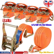 4X Heavy Duty Ratchet Ties Down Straps 4-6Meter Lashing Cargo/Luggage 800-3000KG