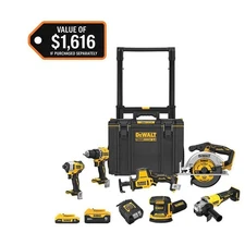 20V Lithium-Ion Cordless 6-Tool Combo Kit with 5.0 Ah and 2.0 Ah Batteries, Ch