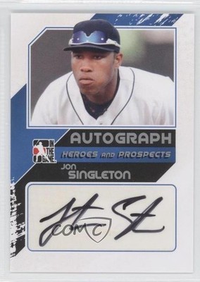 2011 ITG Heroes and Prospects Close Up Silver /190 Jon Singleton Auto 9y7