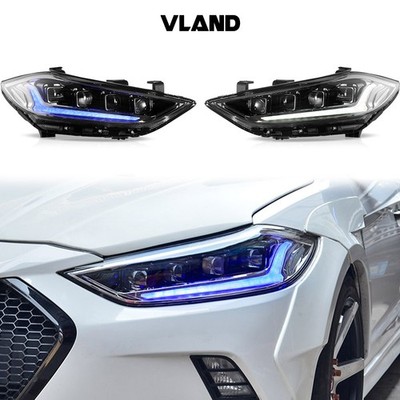 VLAND Chrome LED Headlights For 2017-2018 Hyundai Elantra Start-up Animation US