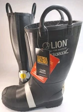 LION FIRE BOOTS BY THOROGOOD 807-6003  Insulated Firefighter Boots Size 10 Wide