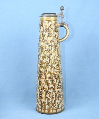 Vintage Lord's Prayer (Vater unser) Beer Stein by Reinhold Melbach