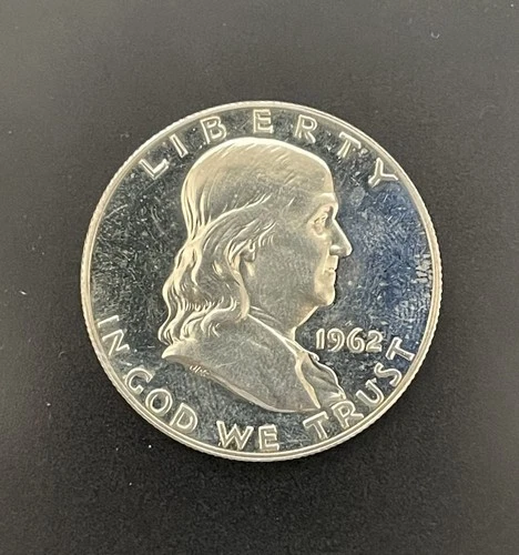1962 PROOF Silver Franklin Half Dollar PROOF Looks High Grade GEM