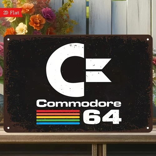 Vintage Commodore 64 Retro Iron Tin Metal Signs Home Décor 8x12