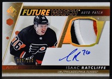 2022-23 SP Authentic Future Watch Auto Patch Isaac Ratcliffe RC Auto /100 Patch