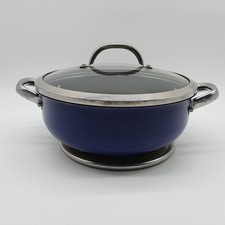 Cook's Essentials Stainless Steel Non-stick Cooking Pan W Lid & Magnetic Stand