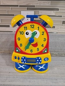 The Learning Journey "Telly" Teaching Time Clock Primary Colors English Spanish