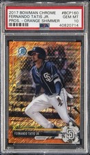 2017 Bowman Chrome Prospects Fernando Tatís Jr. #BCP160 Orange Shimmer /25