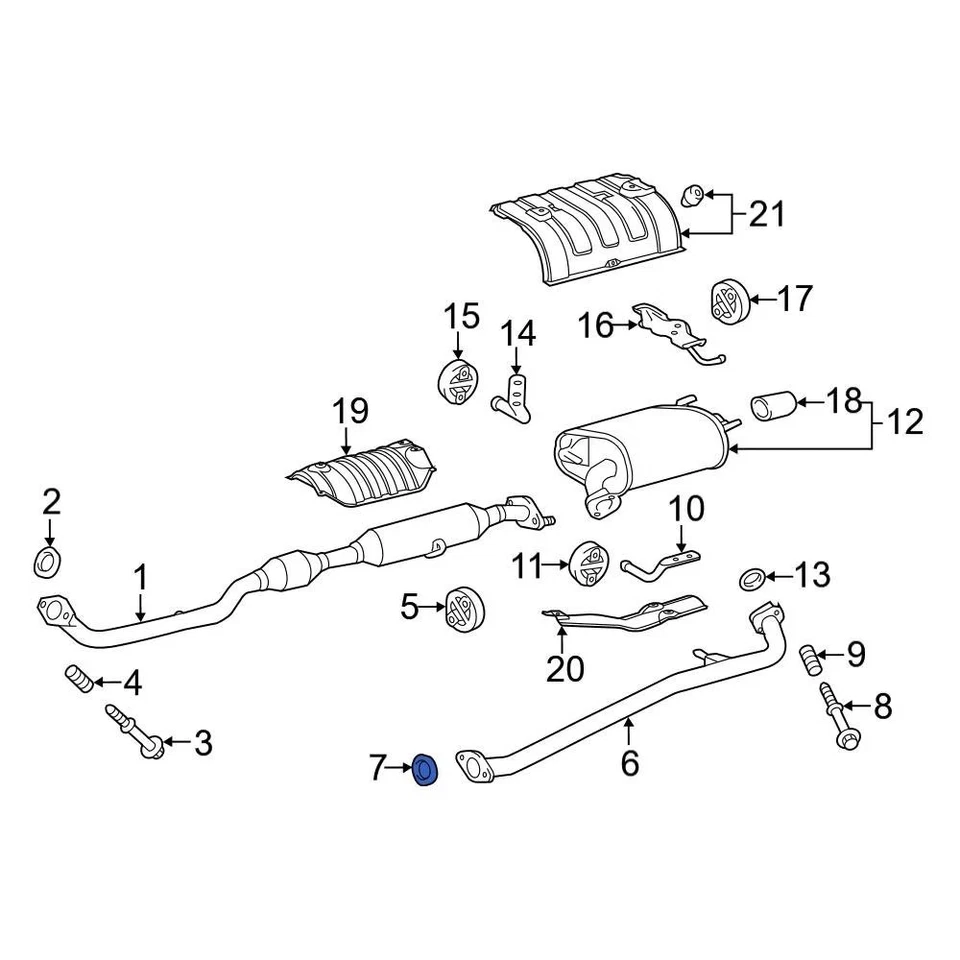 For Toyota Camry 2002-2025 Toyota 90917A6003 Front Left Exhaust Muffler Gasket Foto 2 de 4