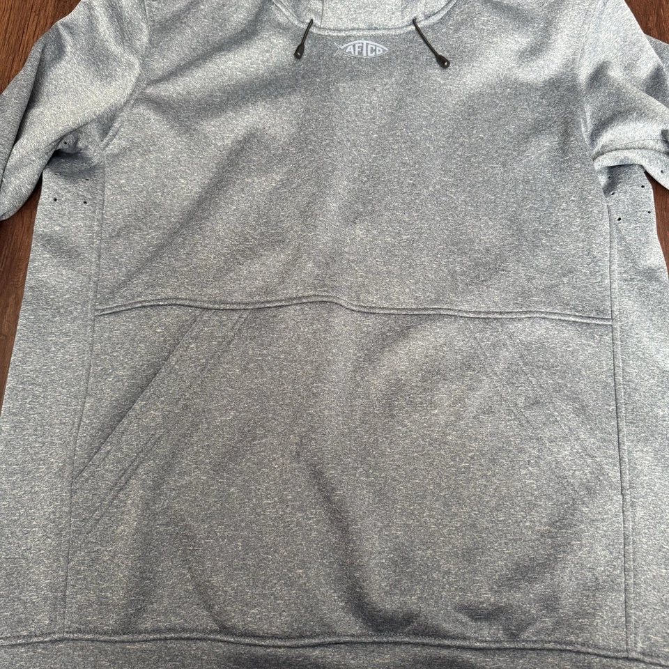 Sudadera con Capucha Aftco Para Hombre Grande Azul Segador Técnico Pesca Polaina Cinch Foto 3 de 4