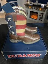 Durango BT245 Kids Size 5M Patriotic Western Square Toe Mid Calf Boots American