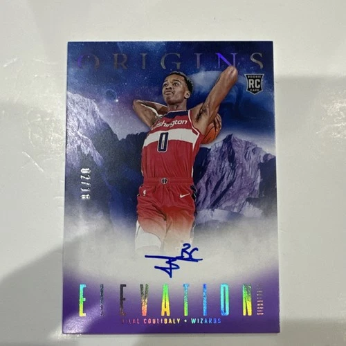 Bilal Coulibaly 2023-24 Panini Origins Elevation Purple Auto /18 Wizards #ES-BCW