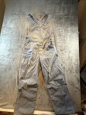 Vintage Lee Sanforized Union Made USA Hickory Stripe Button Fly Overalls READ