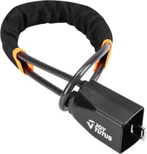 JOYTUTUS Steering Wheel Lock, Car Seat Belt Lock with 3 Keys,Double Black 