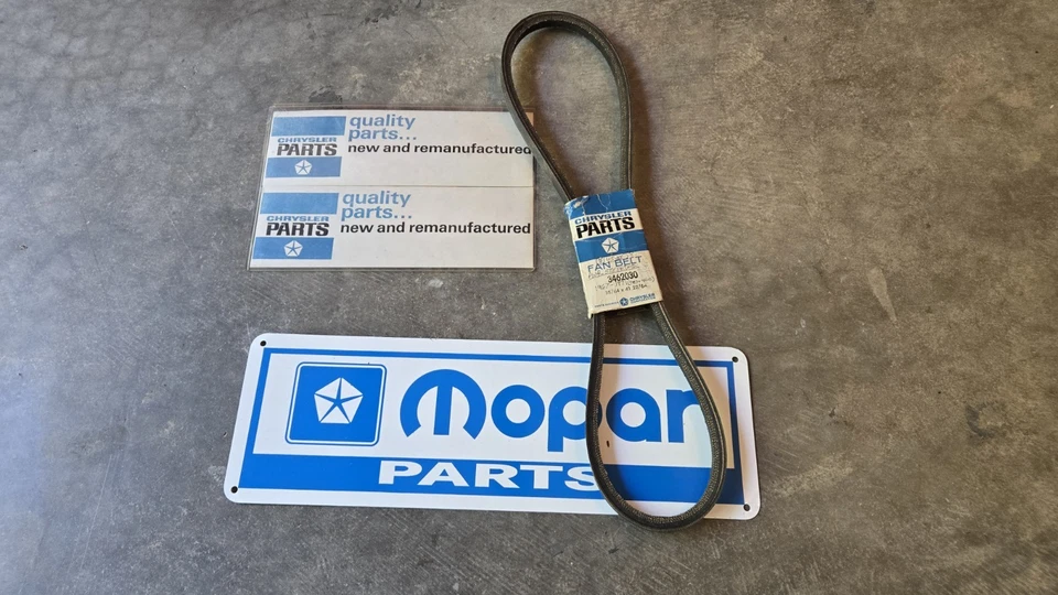 Nuevo de Lote Antiguo Mopar 1966-1971 Plymouth Dodge 383 440 con Bomba Federal CINTURÓN DE DIRECCIÓN ASISTIDA Foto 2 de 3