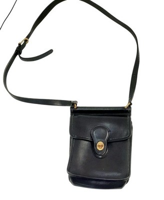 Vintage COACH 9930 Murphy BLACK Leather Crossbody Bag Purse