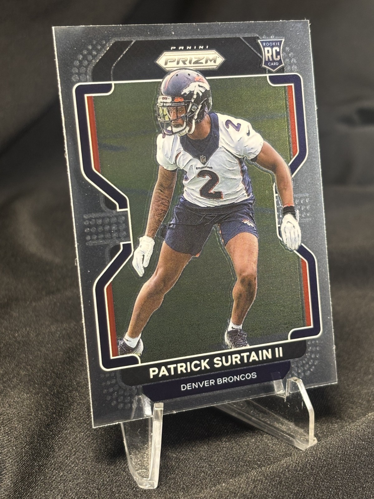 2021 Panini Prizm Silver Rookie Patrick Surtain II #374 Denver Broncos (#70)