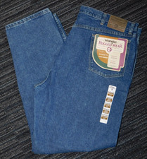 New Vintage Wrangler Rugged Wear Jeans, Relaxed Fit, Blue, Mens Size 42 x 32