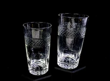 Tipperary Irish Crystal Bristol Pattern 2 Piece 5 1/8" Highball Tumblers 1993-97
