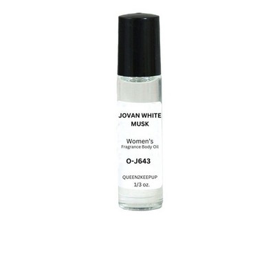 Jovan White Musk (Women) Body Oil Fragrance Similar Scent 10 ml Roll-On 1/3 oz