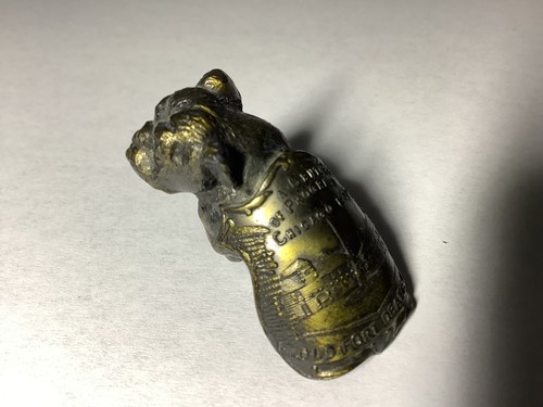 1933 Chicago World's Fair Expo Century of Progress Dog Statue Souvenir