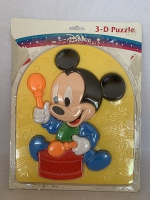 Disney Mickey Mouse 3D Puzzle Vintage Neu & Versiegelt Mattel Arcotoys 
