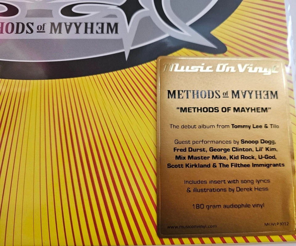 Methods Of Mayhem – Methods Of Mayhem LP Album vinyl record 180g reissue black - Image 2 of 4