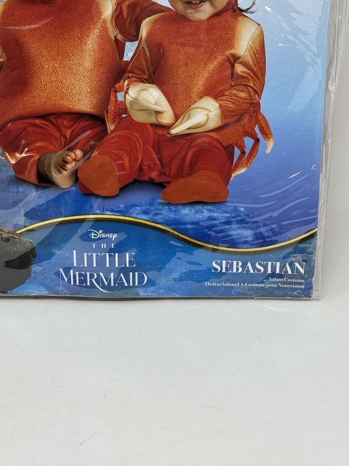 Disfraz Sebastián La Sirenita Disney Infantil/Niño Pequeño Disfraz 12-18 Meses Foto 3 de 4