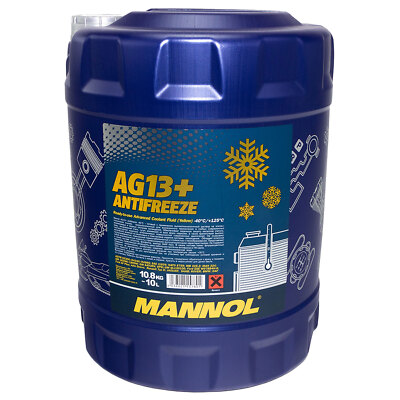 Kühlerfrostschutz MANNOL AG13+ G13+ Antifreeze -40°C 10 Liter Gelb Frostschutz 