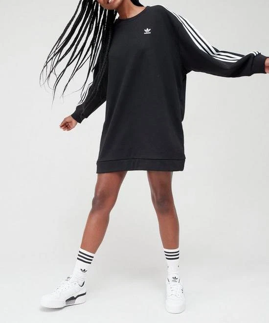 ADIDAS ORIGINALS STRIPES SWEATER DRESS LOOSE FIT BNWT LAST 3 | eBay