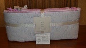 Pottery Barn Baby Kids Crib Bumper Emma Pink Blue White