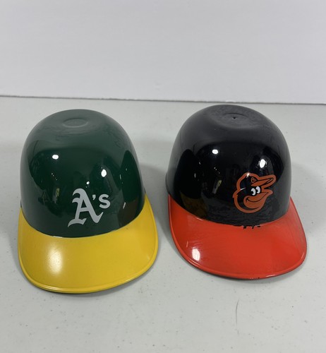 MINIATURE BASEBALL CAPS Set of 2 Mini Hats Collectible Souvenir Display ...