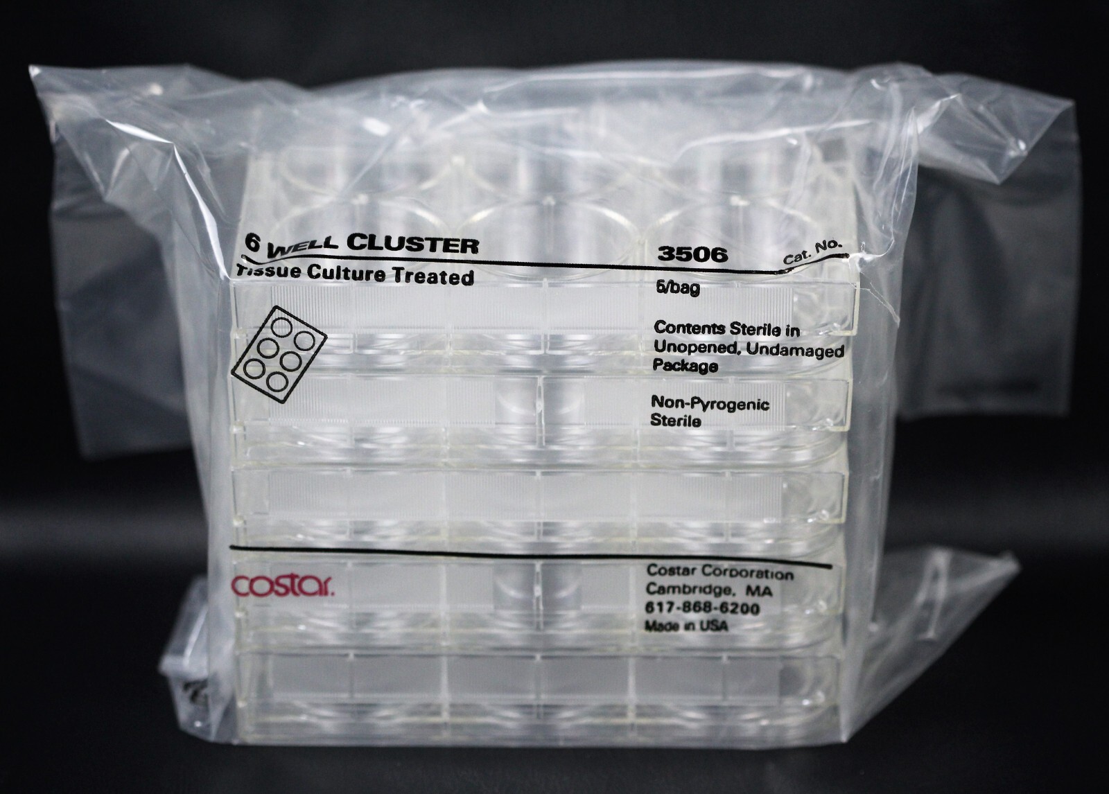 Corning Costar 6Well Cluster Flat Bottom Cell Tissue Culture Plates