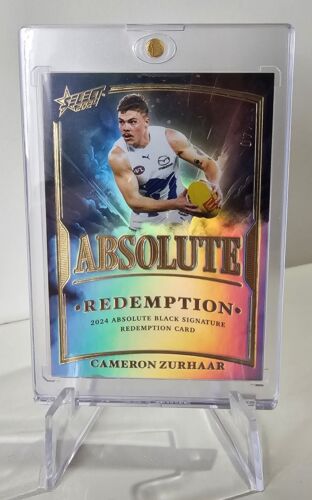 2024 Select Footy Stars Cameron Zurhaar Absolute Black Signature Redemption #35 - Picture 1 of 12