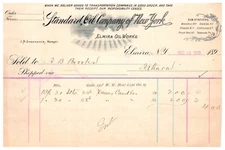 1893 Standard Oil Company New York SOCONY Elmira NY Xmas Candles J D Rockefeller