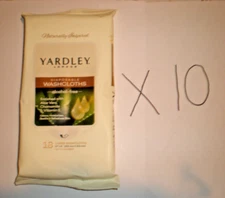 10 PACKS DISPOSABLE WASHCLOTHS 18 IN EACH BY Yardley London LARGE SIZE 12" x 8"