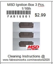 FAB16801 MSD Ignition Box 3 Pcs. 1/16th Scale