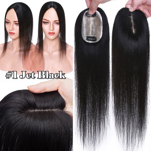 CLEARANCE Russian Virgin Human Hair Topper Top Piece Women Hairpiece Wiglet Mono - Picture 13 of 45