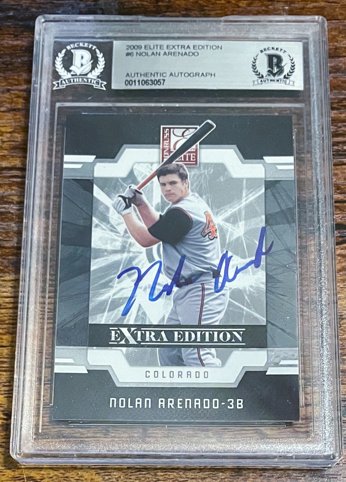 Nolan Arenado Autographed Signed auto 2009 Elite Extra Edition Card BAS 