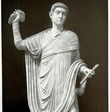 1927 High Roman Official Statue Antique Art Print Ephemera DWM7B