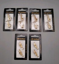 Dill-buttons 24K Gold Plated musical band saxophone trumpet button lot  6 packs
