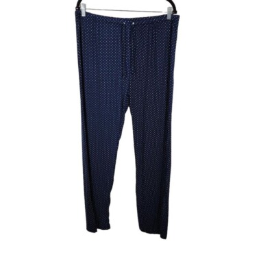 Real Essentials Polka Dot Pajama Pants in Navy Blue Size 2X